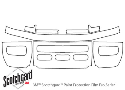 pathfinder 3M Clear Bra Bumper Precut PPF Diagram