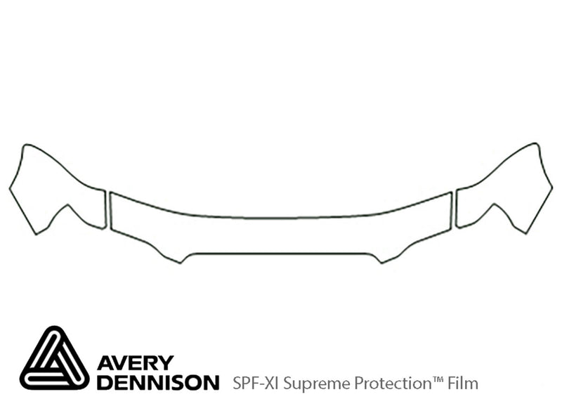 pathfinder Avery Dennison Clear Bra Hood Precut PPF Diagram