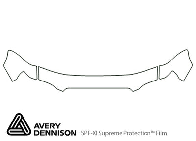 pathfinder Avery Dennison Clear Bra Hood Precut PPF Diagram