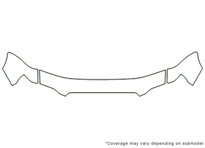 pathfinder Avery Dennison Clear Bra Hood Precut PPF Diagram