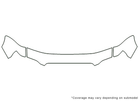 pathfinder Avery Dennison Clear Bra Hood Precut PPF Diagram
