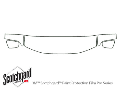 pathfinder 3M Clear Bra Hood Precut PPF Diagram