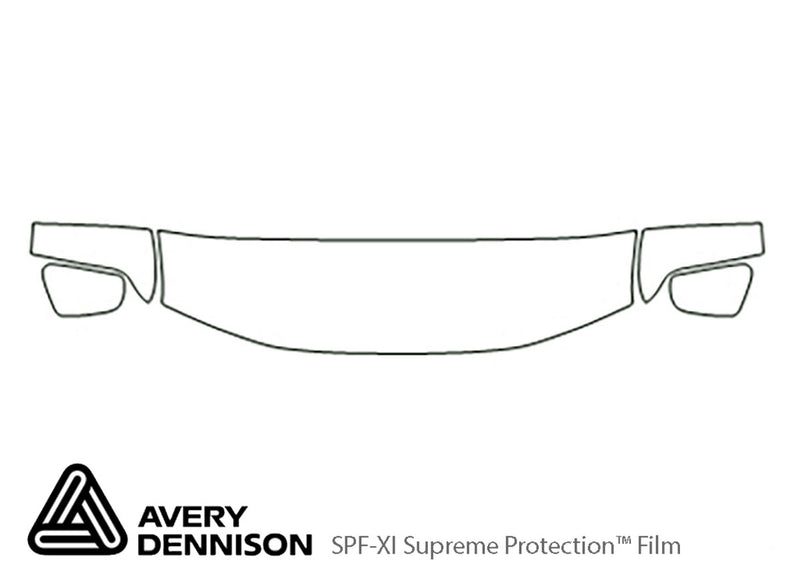pathfinder Avery Dennison Clear Bra Hood Precut PPF Diagram