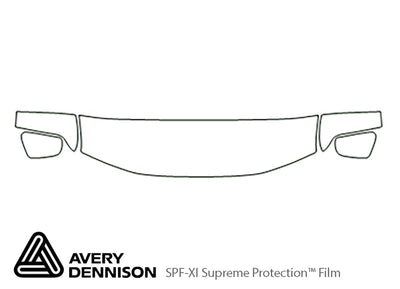 pathfinder Avery Dennison Clear Bra Hood Precut PPF Diagram