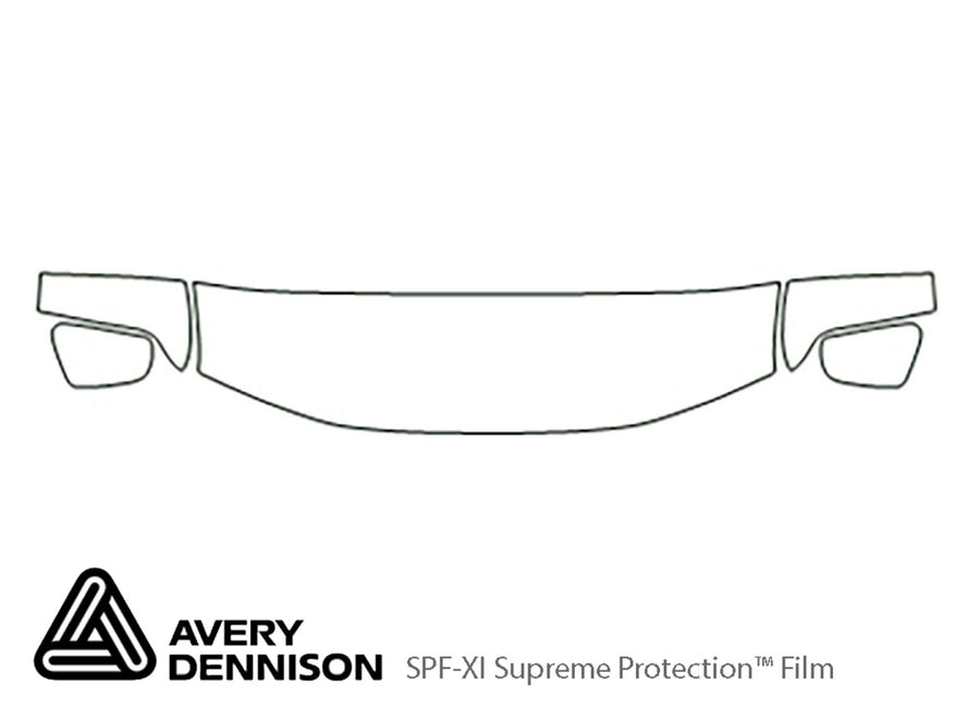 pathfinder Avery Dennison Clear Bra Hood Precut PPF Diagram