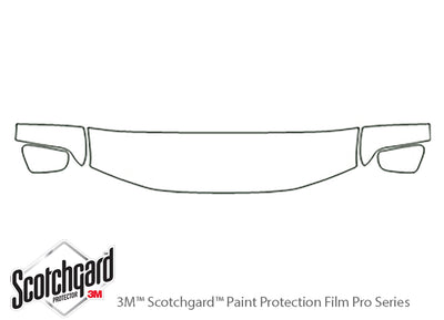 pathfinder 3M Clear Bra Hood Precut PPF Diagram