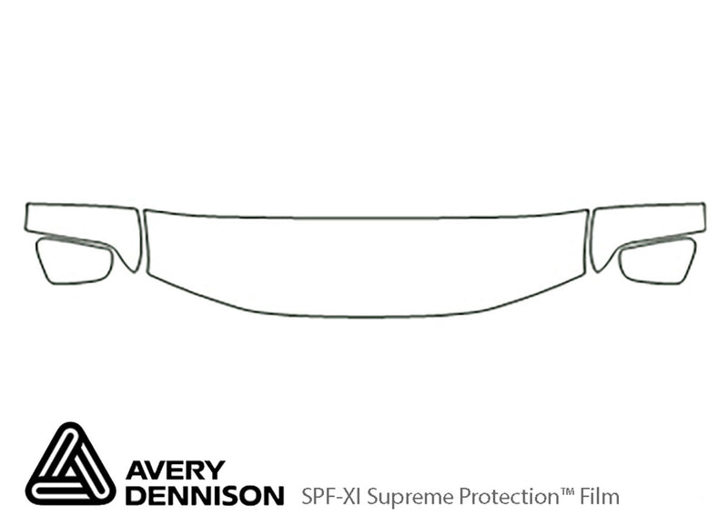 pathfinder Avery Dennison Clear Bra Hood Precut PPF Diagram