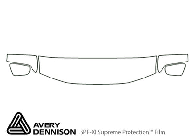 pathfinder Avery Dennison Clear Bra Hood Precut PPF Diagram