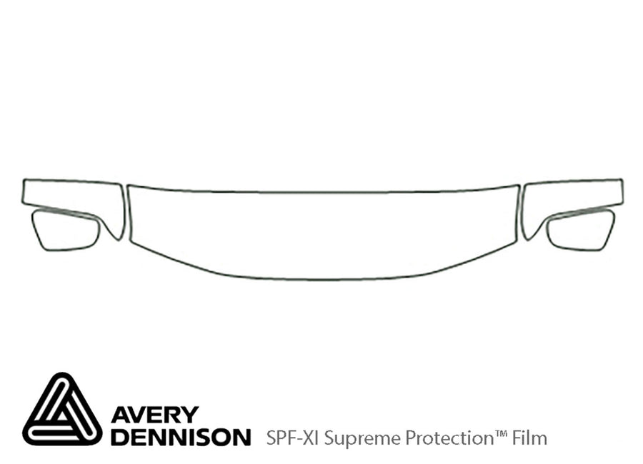pathfinder Avery Dennison Clear Bra Hood Precut PPF Diagram