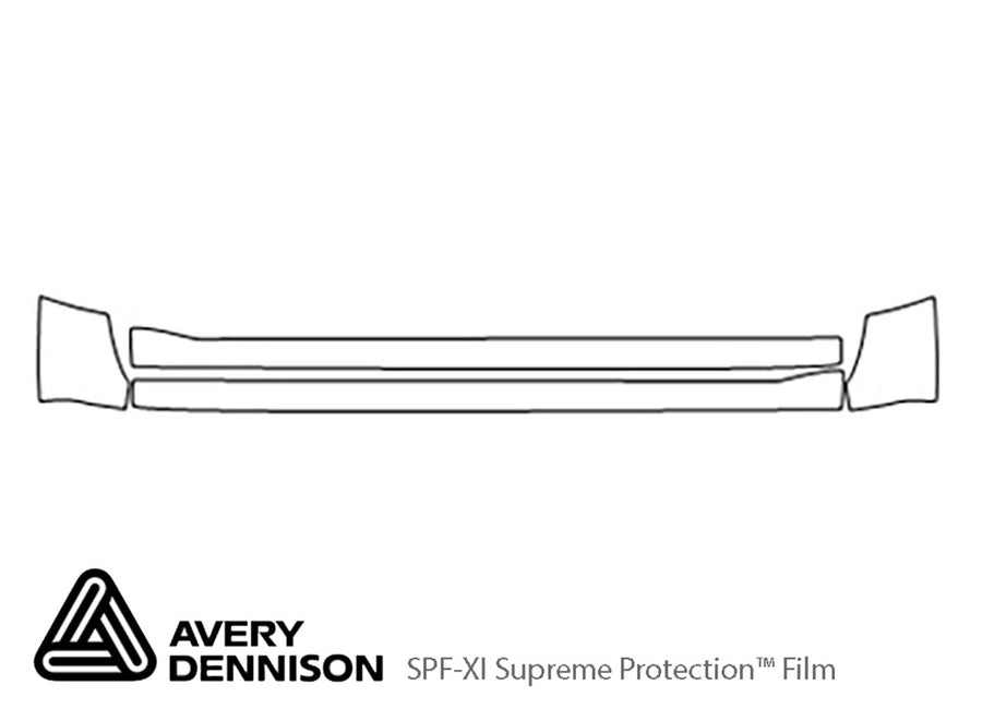pathfinder Avery Dennison Clear Bra Door Cup Precut PPF Diagram