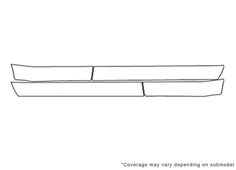 pathfinder 3M Clear Bra Door Cup Precut PPF Diagram