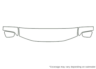 pathfinder Avery Dennison Clear Bra Hood Precut PPF Diagram
