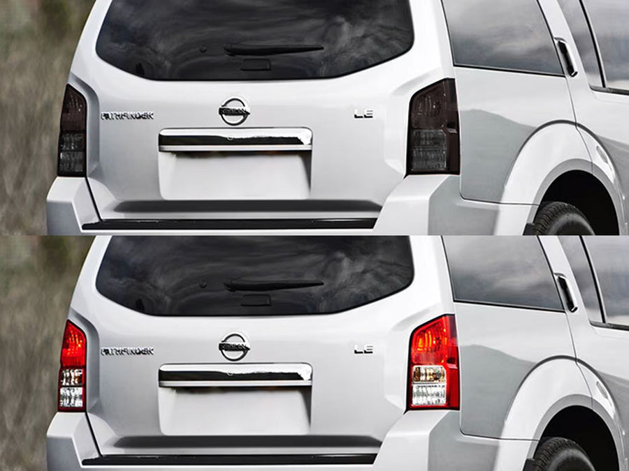 pathfinder Before and After Smoked Taillights