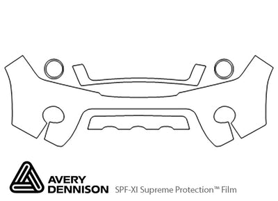 pathfinder Avery Dennison Clear Bra Bumper Precut PPF Diagram