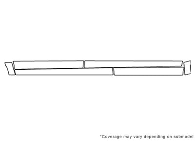 pathfinder 3M Clear Bra Door Cup Precut PPF Diagram