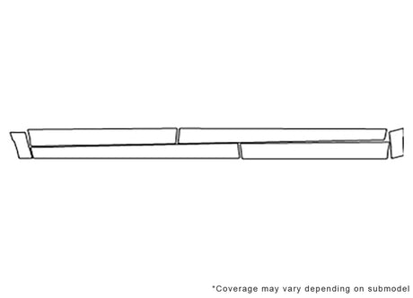 pathfinder 3M Clear Bra Door Cup Precut PPF Diagram
