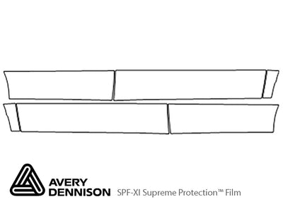 pathfinder Avery Dennison Clear Bra Door Cup Precut PPF Diagram