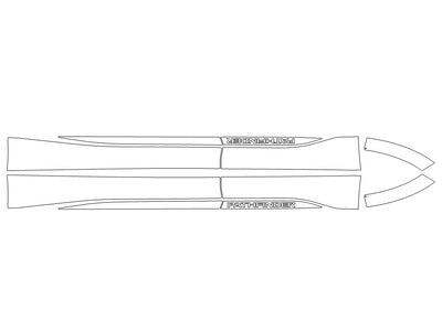 pathfinder Avery Dennison Clear Bra Door Cup Precut PPF Diagram