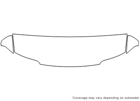 quest Avery Dennison Clear Bra Hood Precut PPF Diagram