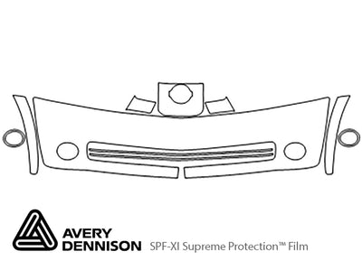 quest Avery Dennison Clear Bra Bumper Precut PPF Diagram