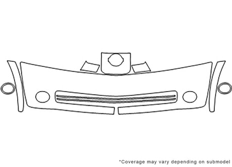 quest Avery Dennison Clear Bra Bumper Precut PPF Diagram