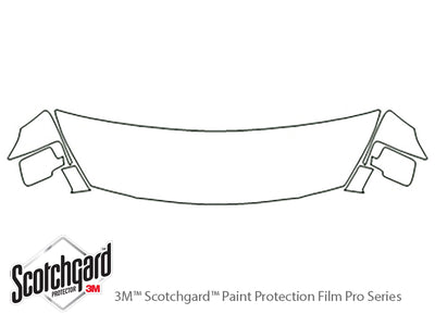 quest 3M Clear Bra Hood Precut PPF Diagram