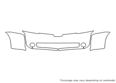 quest Avery Dennison Clear Bra Bumper Precut PPF Diagram