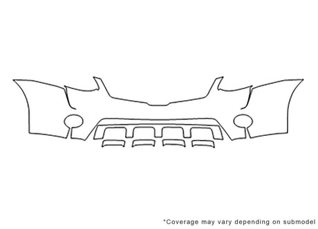 rogue 3M Clear Bra Bumper Precut PPF Diagram