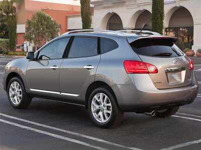 nissan rogue 2008-2013 Brushed Aluminum Black Pillar Trim
