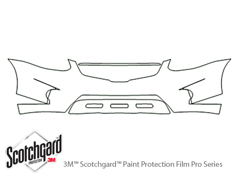 rogue 3M Clear Bra Bumper Precut PPF Diagram