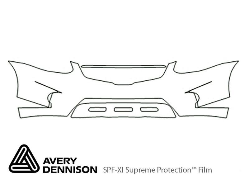 rogue Avery Dennison Clear Bra Bumper Precut PPF Diagram