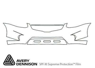 rogue Avery Dennison Clear Bra Bumper Precut PPF Diagram