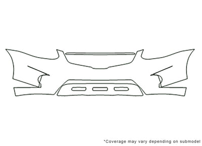 rogue 3M Clear Bra Bumper Precut PPF Diagram