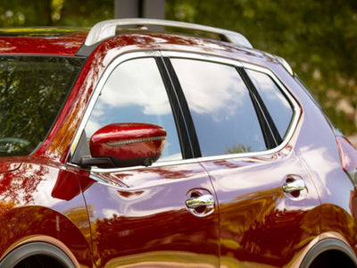 nissan rogue 2014-2020 Brushed Aluminum Black Pillar Cover Diagram