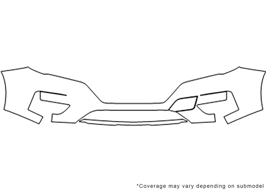 rogue Avery Dennison Clear Bra Bumper Precut PPF Diagram
