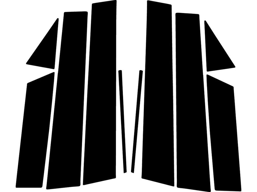 nissan rogue 2017-2021 (sport) Carbon Fiber Pillar Trim Diagram
