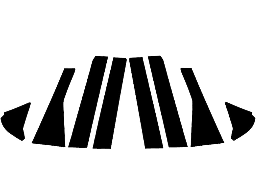 nissan rogue 2021-2024 Matte Black Pillar Trim Diagram