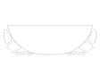 rogue 3M Clear Bra Hood Precut PPF Diagram