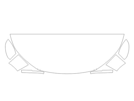 rogue 3M Clear Bra Hood Precut PPF Diagram