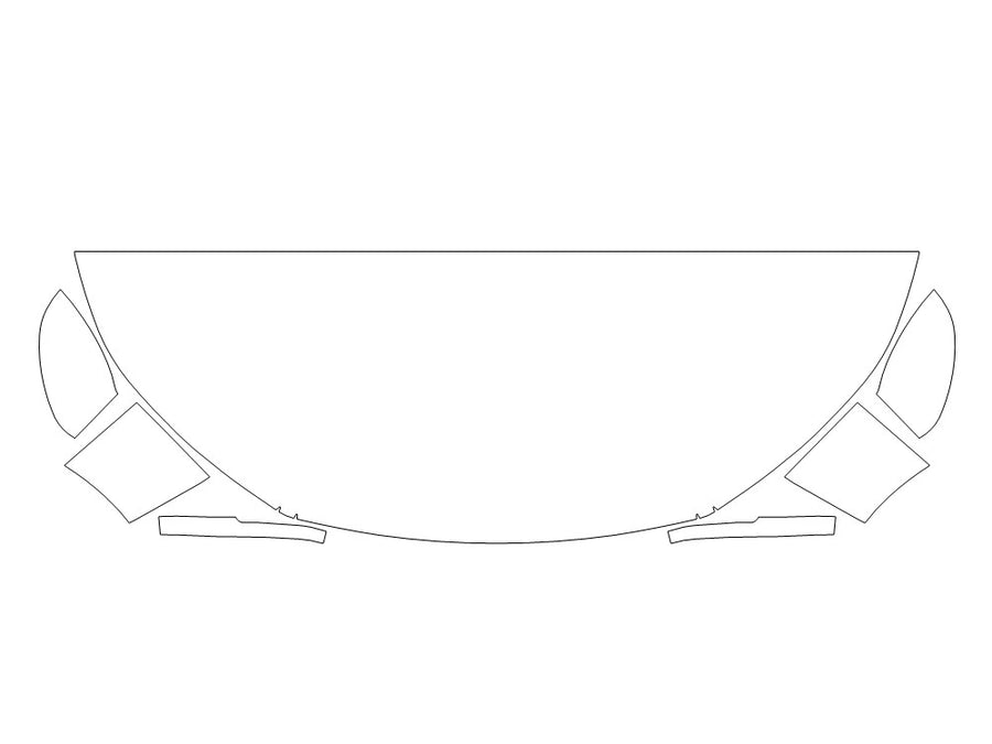 rogue 3M Clear Bra Hood Precut PPF Diagram