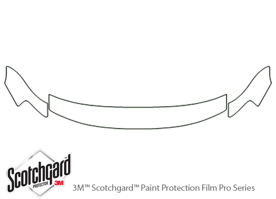 sentra 3M Clear Bra Hood Precut PPF Diagram