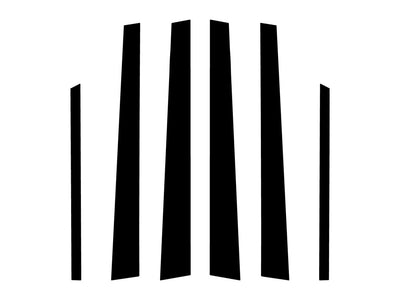 nissan sentra 1995-1999 Carbon Fiber Pillar Trim Diagram