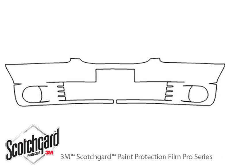 sentra 3M Clear Bra Bumper Precut PPF Diagram