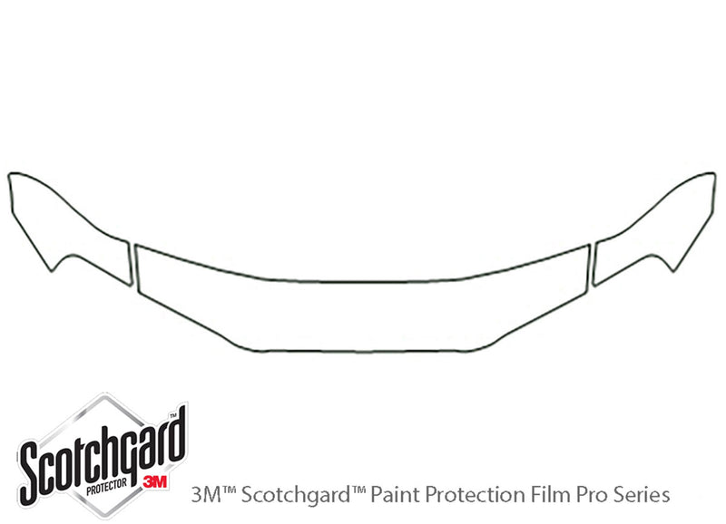 sentra 3M Clear Bra Hood Precut PPF Diagram