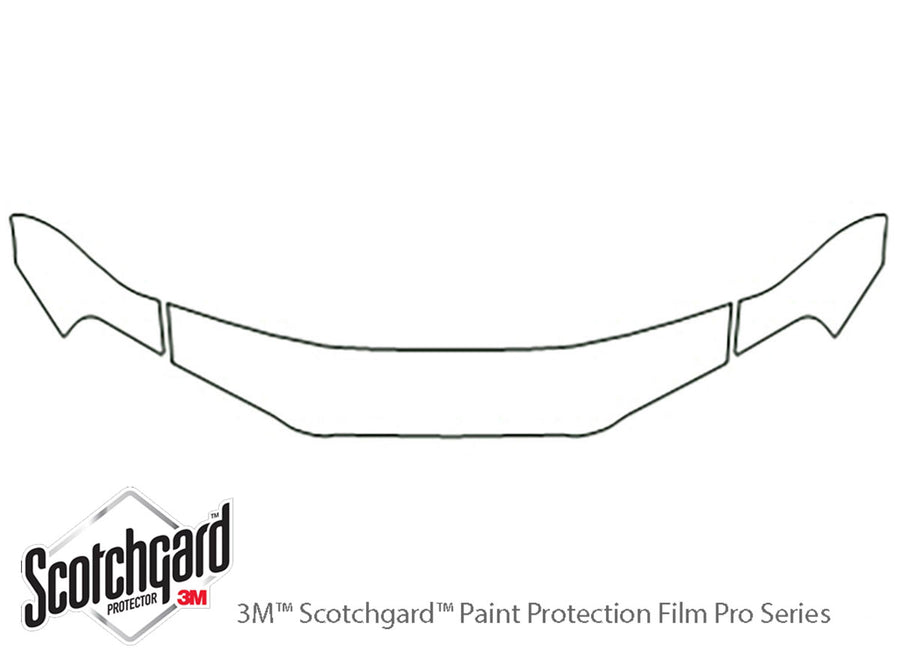 sentra 3M Clear Bra Hood Precut PPF Diagram