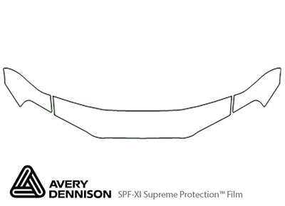 sentra Avery Dennison Clear Bra Hood Precut PPF Diagram