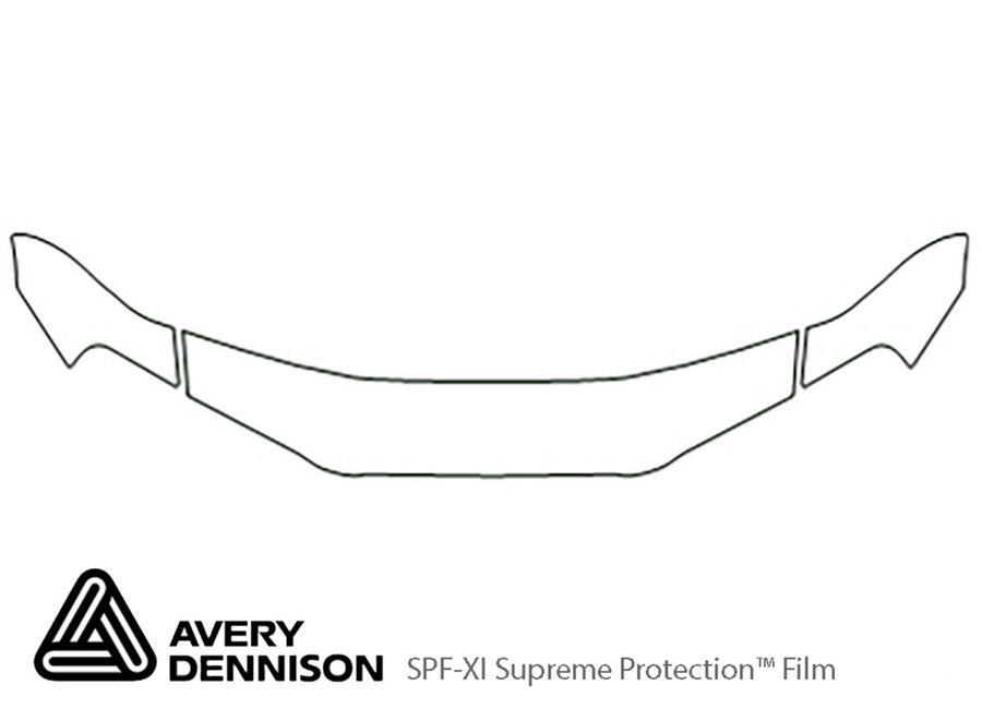 sentra Avery Dennison Clear Bra Hood Precut PPF Diagram