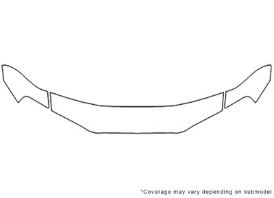 sentra 3M Clear Bra Hood Precut PPF Diagram