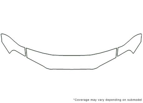 sentra Avery Dennison Clear Bra Hood Precut PPF Diagram