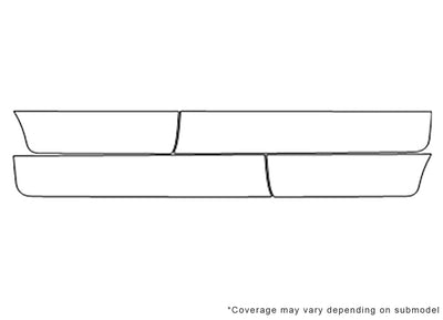 sentra 3M Clear Bra Door Cup Precut PPF Diagram